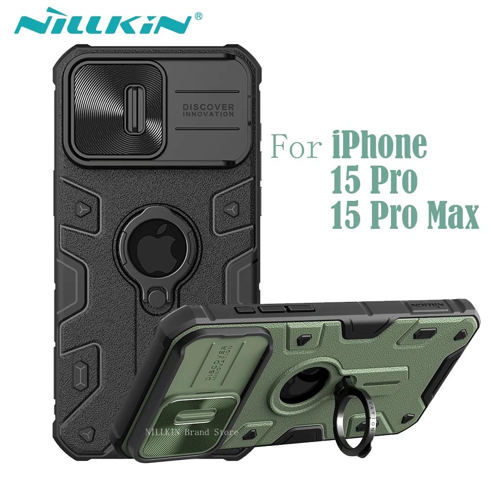 iPhone 15 Pro Max ̽ NILLKIN CamShield Armor ̽ TPU  ̵ ī޶ ĸ Ŀ ĵ尡 ִ iPhone15 Pro